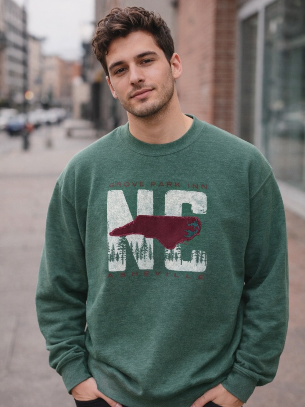 Blue 84 Grove Park Inn Asheville NC Sweatshirt Men’s XL Green Crewneck